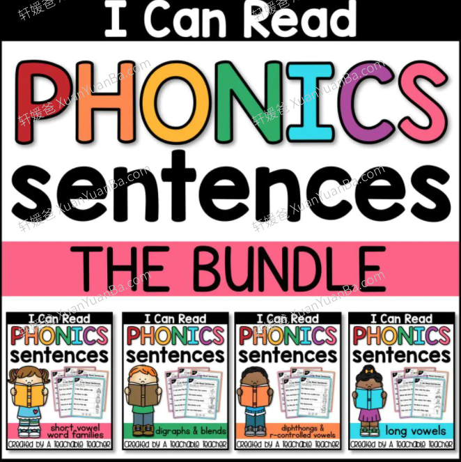 《i can read phonics sentences》自然拼读阅读练习纸4册pdf 百度云