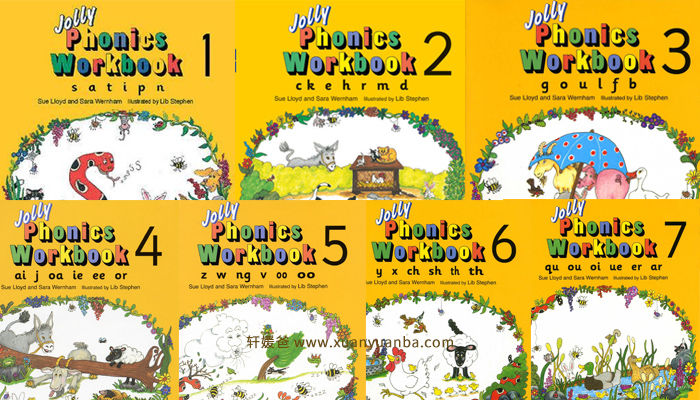 Jolly Phonics Workbooks 1 7册 欢乐英语儿童自然拼读练习册pdf 百度云网盘下载 轩媛爸